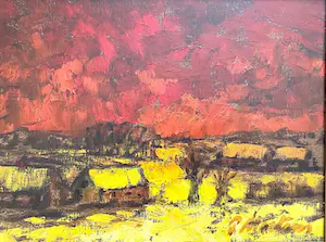 Petrus Mertens - Impressionistisch Avondlandschap kopen? Bied vanaf 75!