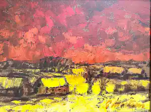 Petrus Mertens - Impressionistisch Avondlandschap verkauft für € 68!
