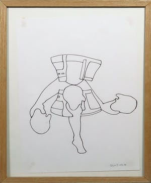 Veron Urdarianu - Inkt op papier, Zonder titel- Ingelijst kopen? Bied vanaf 50!