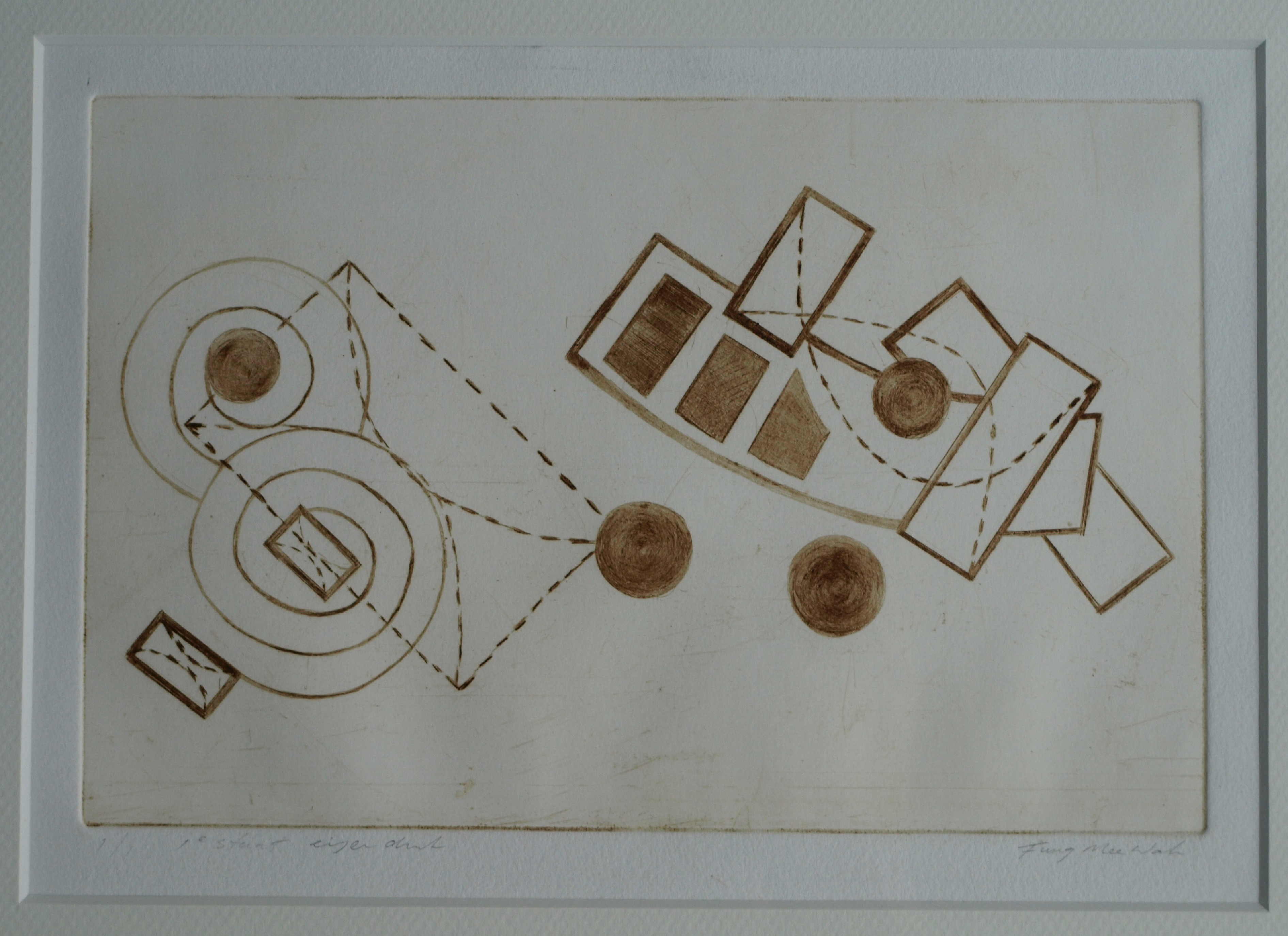 Niet of onleesbaar gesigneerd - Ets , Zonder titel – ingelijst  kopen? Bied vanaf 1!