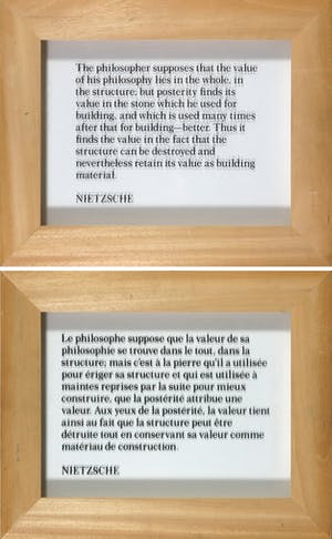 Joseph Kosuth - Zeefdruk op glas, Ex libris (n.f.f.l) - Ingelijst kopen? Bied vanaf 300!
