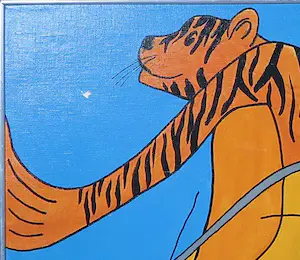 Jules Bekker - Acryl op doek, Tijger - Ingelijst kopen? Bied vanaf 1!