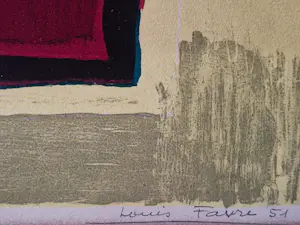 Louis Favre - Fraai kleuren- Litho - "portret vrouw" 1953 - kleine oplage (55) - handgesignrd kopen? Bied vanaf 71!
