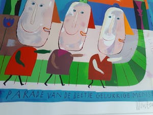 Wouter Stips - Wouter Stips: Parade van de beetje gelukkige mensen - Ingelijst - kleine oplage kopen? Bied vanaf 50!