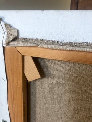 Floor de Bruyn Kops - Witte Duif - zacht pastelkleurig olieverf met goud verf 120x100 kopen? Bied vanaf 295!