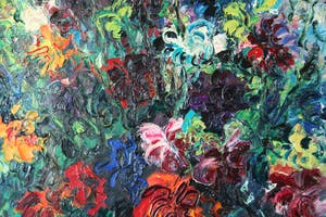 Jan Makkes - Bloemenpracht in blauwe vaas kopen? Bied vanaf 600!