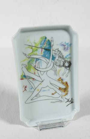 Royal Limoges - Naar Salvador Dalí, Porseleinen plaquette "Place Saint Marc a Venise" + 2 asbakjes kopen? Bied vanaf 50!