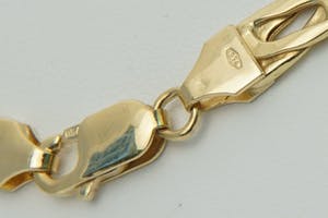 2544a - Fraai 18 karaats geel-gouden "Scroll" ketting - karabijnslot - gekeurd kopen? Bied vanaf 600!