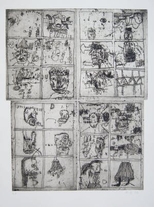 Rik van Iersel - grote zeldzame ets - typerend werk - 2002 kopen? Bied vanaf 150!