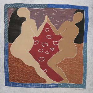 Geertje Briels - Houtdruk op geschept papier, Pret kopen? Bied vanaf 1!