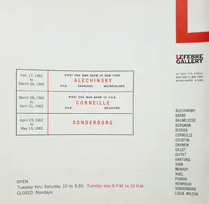 Pierre Alechinsky - Eerste solotentoonstelling NY (1962), catalogus met 4 originele litho’s kopen? Bied vanaf 125!