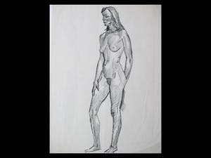 Herman Bieling - Staand Naakt - Tekening kopen? Bied vanaf 45!