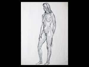 Herman Bieling - Staand Naakt - Tekening verkocht voor € 45!