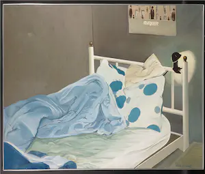 Hens de Jong - Olieverf op doek, Bed - Ingelijst (Groot) kopen? Bied vanaf 1!