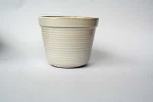 Faience- en Tegelfabriek Westraven - gedraaide aardewerk pot - wit glazuur - model 332 verkocht voor € 1!
