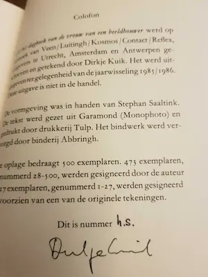 Dirkje Kuik - Uit het dagboek van de vrouw van een beeldhouwer, 1985-1986 kopen? Bied vanaf 39!