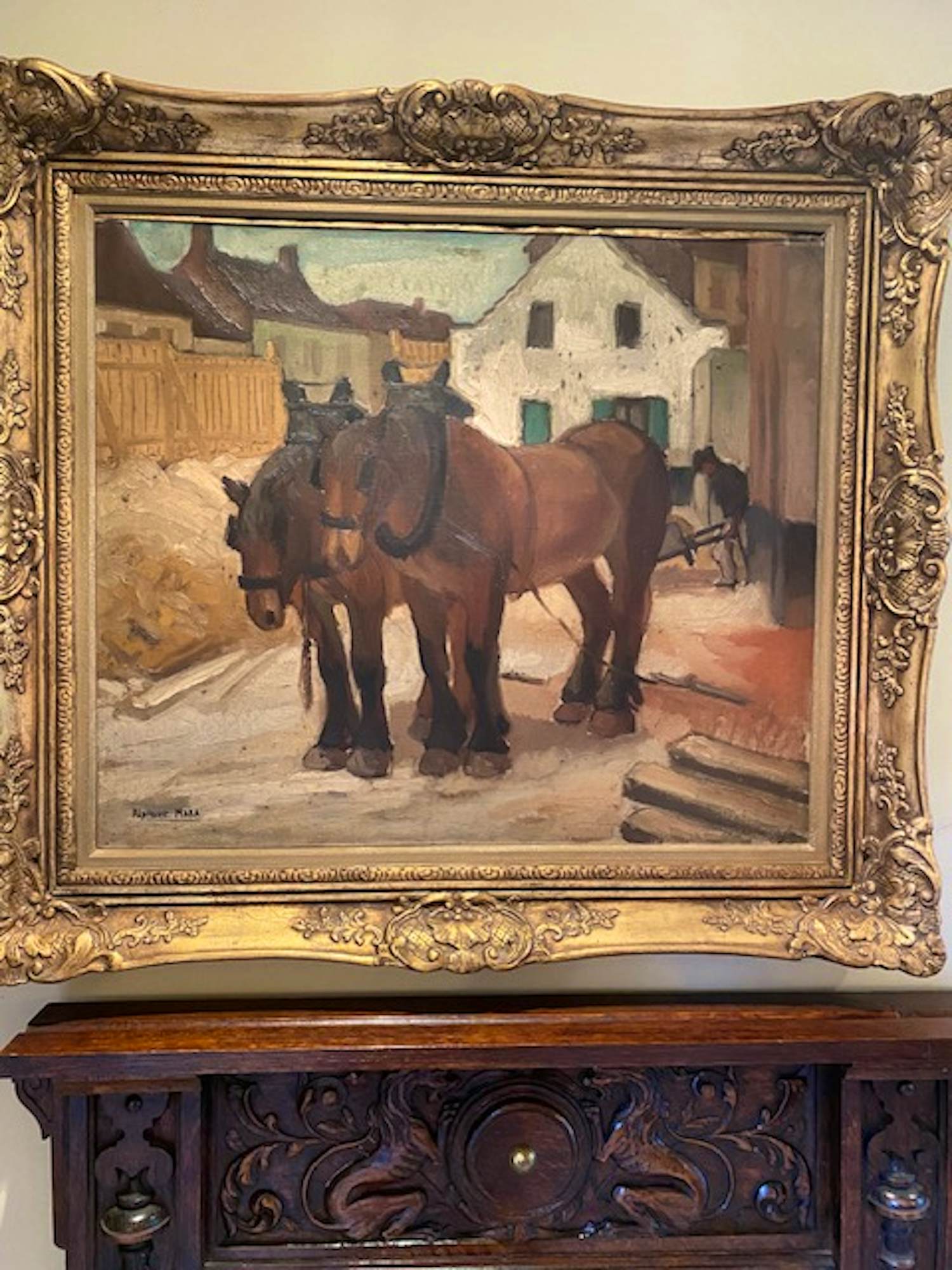 AcheterAlphonse Mora - Driespan met paarden? Enchérissez de 250!
