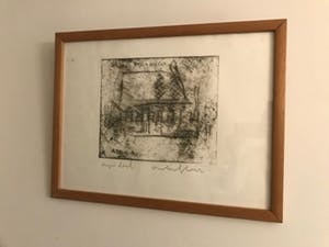 Anton Heyboer - Ets, eigen druk. Titel," Atelier Anton Heyboer". kopen? Bied vanaf 150!