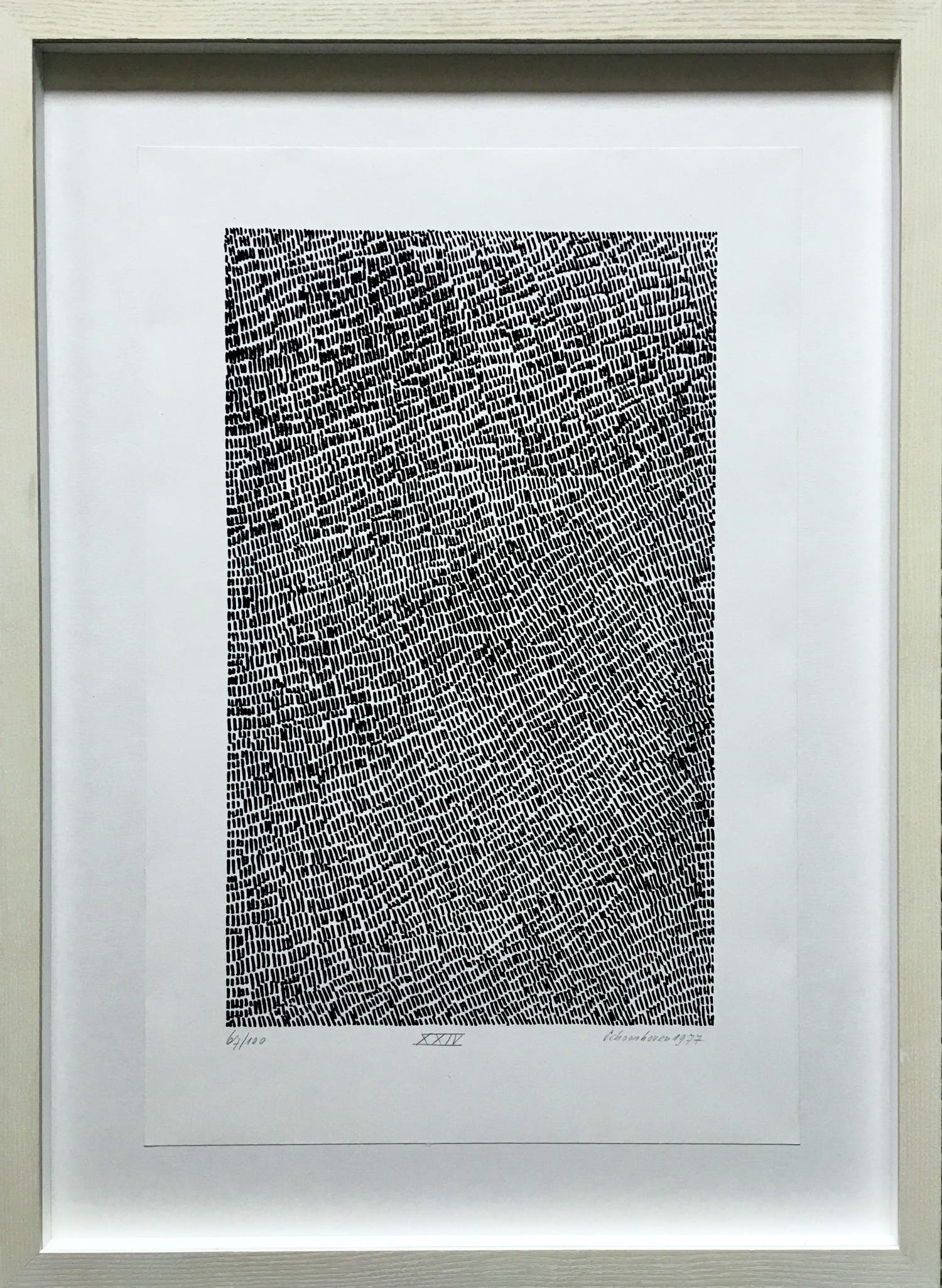 Jan Schoonhoven - zeefdruk - 1977 - oplage 100 - Zero verkocht voor € 925!