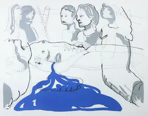 Rinke Nijburg - Litho, De ontmoeting - Ingelijst kopen? Bied vanaf 1!