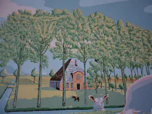 Marcus van Hoorn - Zeefdruk, Titel, "Hollandse Pyramide" kopen? Bied vanaf 35!
