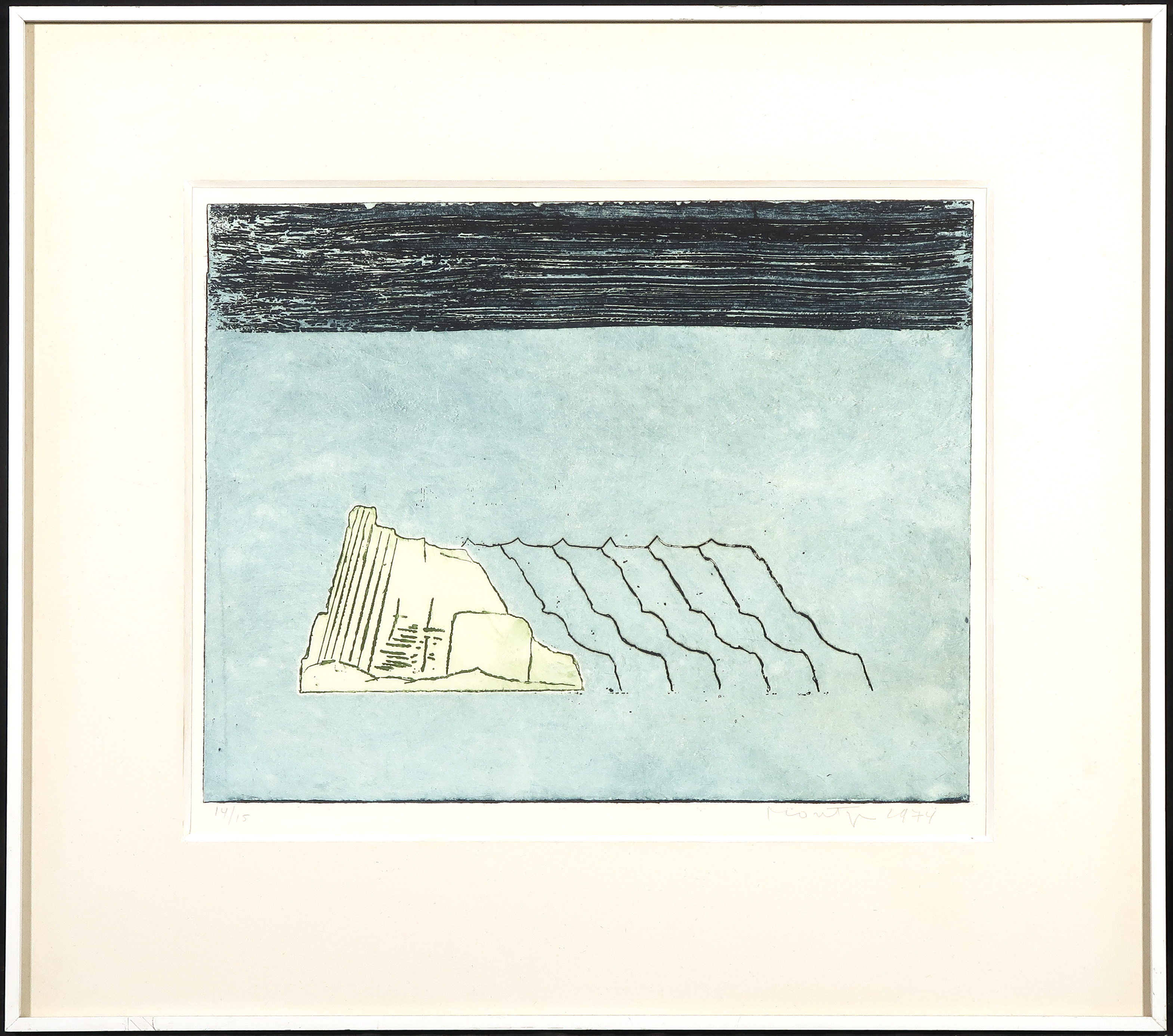Jan Montyn - Ets en aquatint, Zonder titel - Ingelijst kopen? Bied vanaf 70!