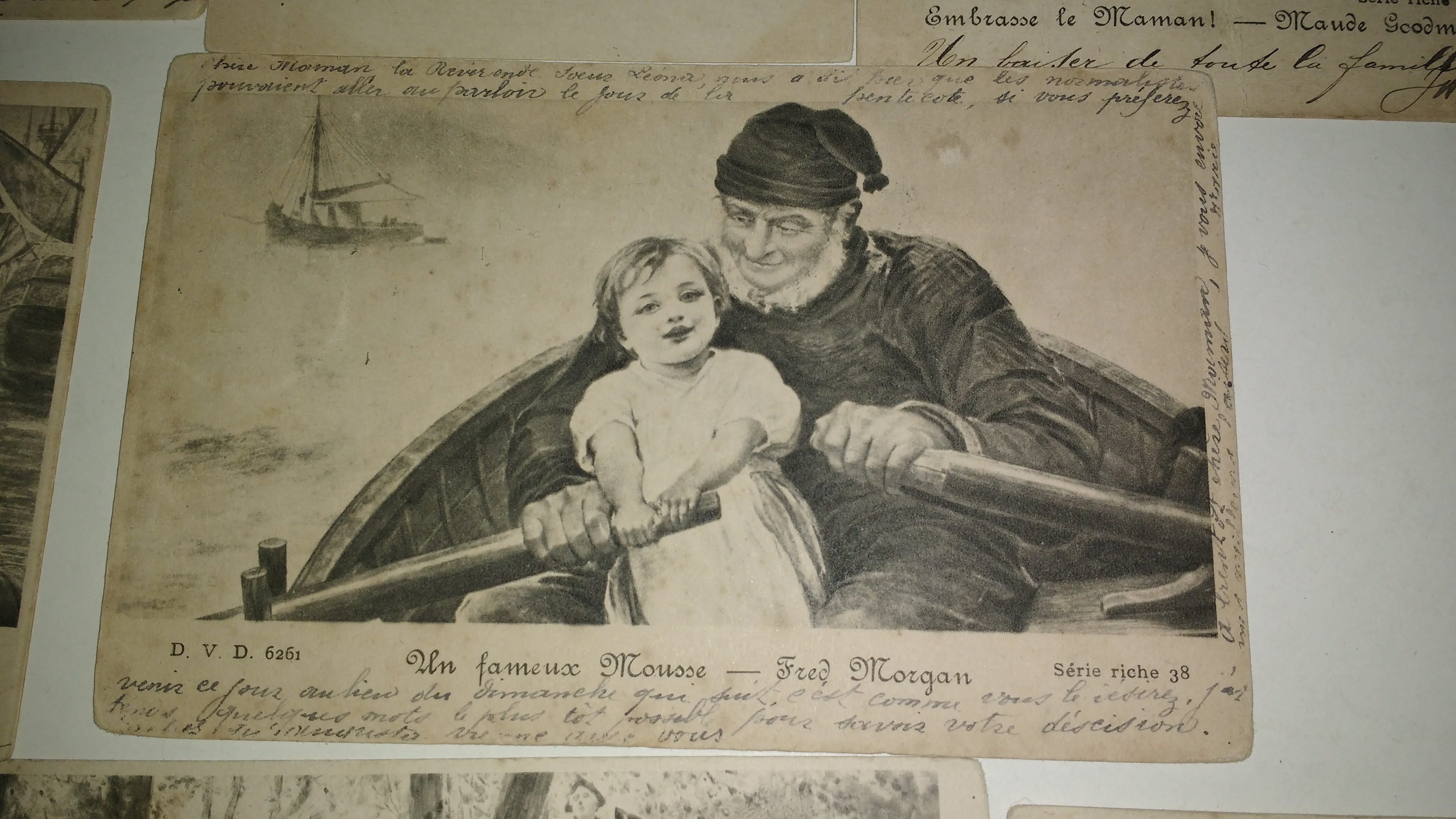 Niet of onleesbaar gesigneerd - 17 zeer oude Postkaart - thema familie ! TOP kopen? Bied vanaf 1!