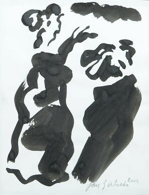 Jan Sierhuis - Aquarel, Zonder Titel - Ingelijst kopen? Bied vanaf 1!
