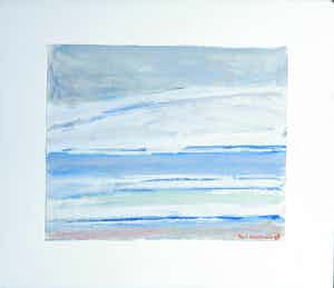 Paul Overhaus - Acryl op doek, bevestigd op paneel, Grijs weer - Ingelijst verkocht voor € 50!