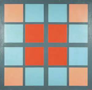 M. A. H. Reijner - Olieverf op tempera op doek, Compositie 2 - Ingelijst (Groot) kopen? Bied vanaf 1!