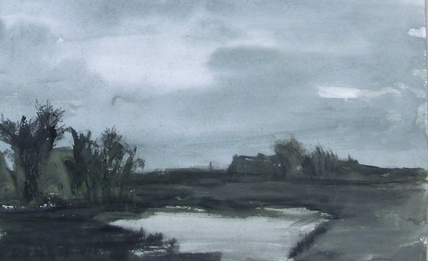 Jelle Hoogstra - LANDSCHAP, 1973 kopen? Bied vanaf 75!