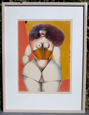 Richard Lindner - Power woman, litho (netjes ingelijst) kopen? Bied vanaf 300!