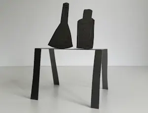 Klaas Gubbels - stalen sculptuur | 'Staande tekening' | 2023 (Grote versie) kopen? Bied vanaf 400!