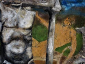 Kees Gerritse - Grote gesigneerde GOUACHE "Grieks Mythologische voorstelling" kopen? Bied vanaf 10!