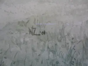 Wiebe A. van der Zee - Aquarel, Twee koeien op het land kopen? Bied vanaf 80!