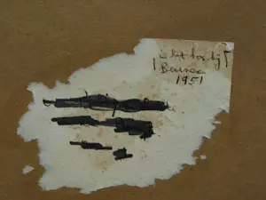 Jan Meijer - Ingelijste inkttekening , In het bos bij ?? Frankrijk - 1951 kopen? Bied vanaf 100!