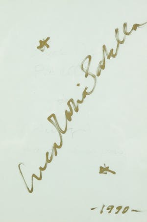 Luca Maria Patella - Stift- en potloodtekening, Celui que (..). kopen? Bied vanaf 1!