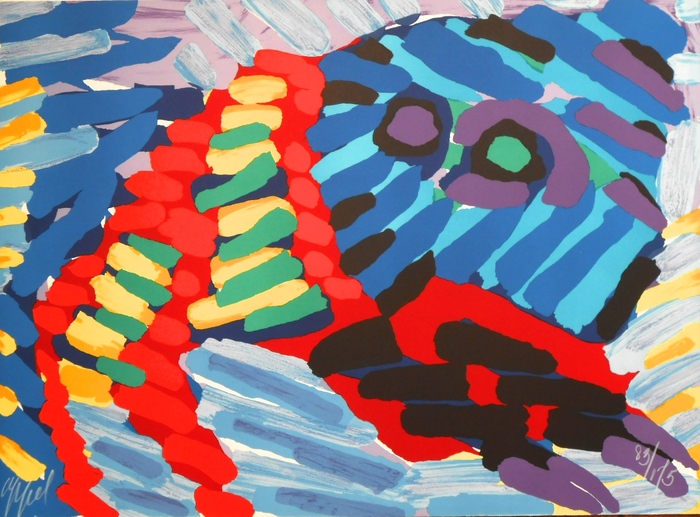 Karel Appel - 'See Me Running Again' - handgesigneerde litho - 1978 kopen? Bied vanaf 495!