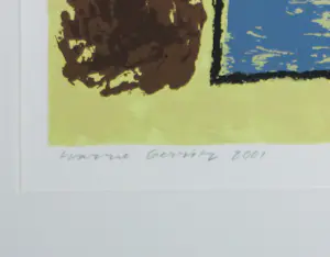 Harrie Gerritz - Zeefdruk op papier, Kapel op zondag - Ingelijst kopen? Bied vanaf 100!