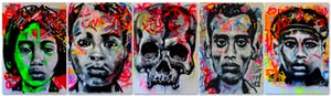 Peter Klashorst - Portretten van S21 expositie (serie van 5 werken) kopen? Bied vanaf 150!
