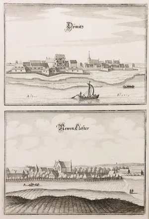 AcheterMatthäus Merian - Gravure, Karel de Grote, Dömitz en LewenSlofter? Enchérissez de 1!