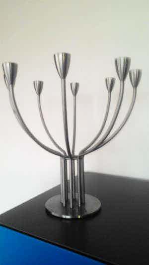 Knut & Marianne Hagberg - RVS kandelaar “Stockholm” verkocht voor € 19!