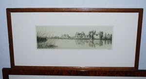 Dirk Harting - Ets - Verstild waterlandschap omgeving Haarlem kopen? Bied vanaf 60!