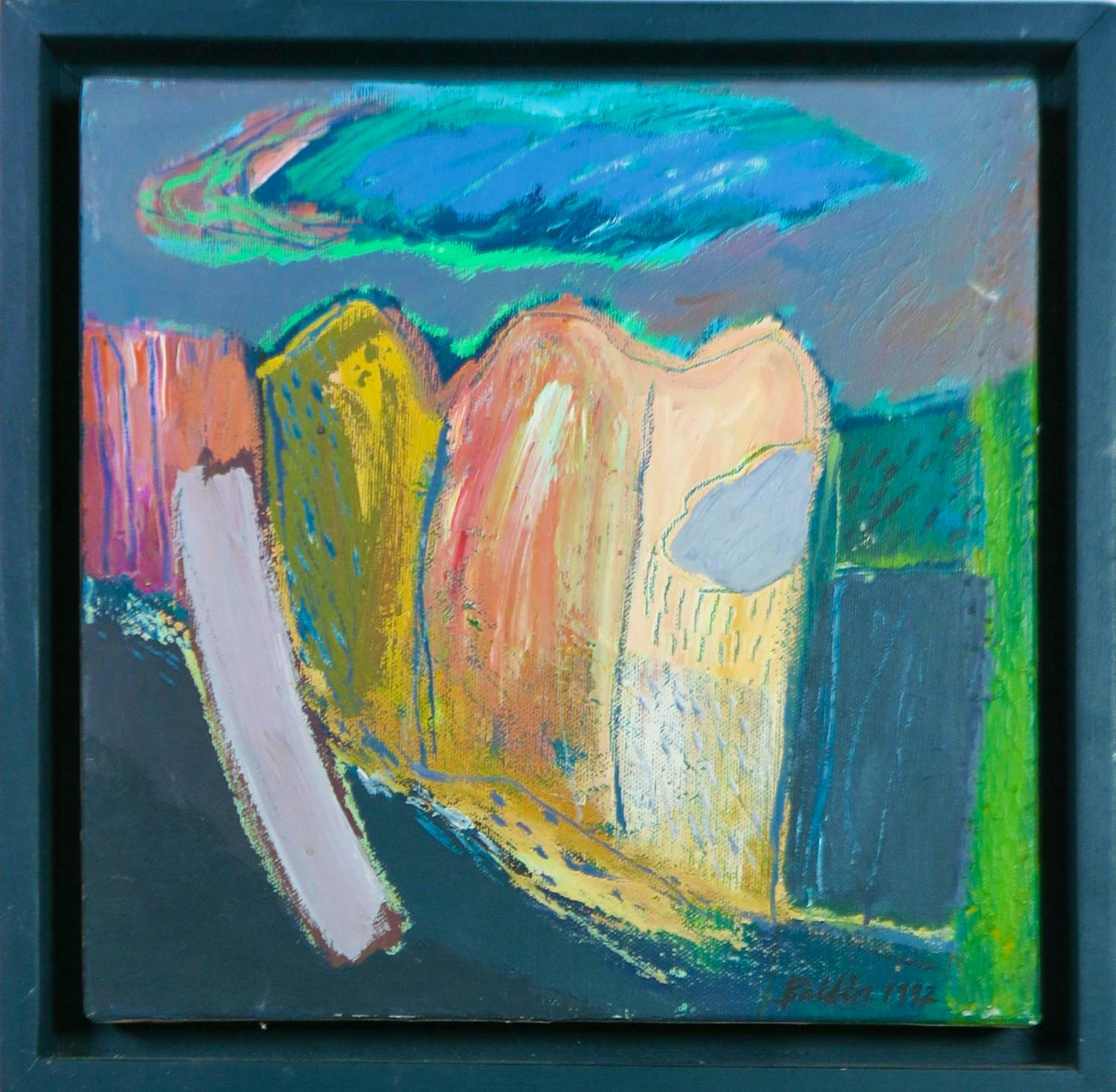 Ahmad Baldin - Olieverf op doek, Zonder titel - Ingelijst (inclusief gesigneerd boek!) kopen? Bied vanaf 100!