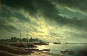 Herman Wijngaard - Riviergezicht kopen? Bied vanaf 120!