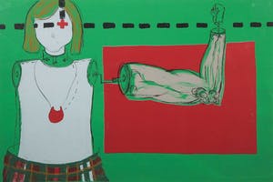 Joyce Graafhuis - Zeefdruk, Bewapening - Ingelijst (Groot!) kopen? Bied vanaf 1!