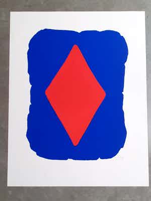 Bram Bogart - abstracte compositie - grote zeefdruk - 1980 - oplage 100 verkocht voor € 520!