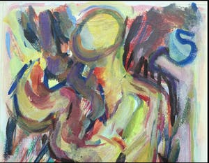 Wim Drion - acrylverf op papier (1987) - mooi ingelijst kopen? Bied vanaf 75!
