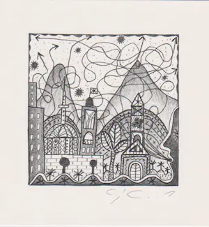 Buy Kurt Josef Haas - Twee handgesigneerde zeefdrukken: Fantasie I, II? Bid from 29!