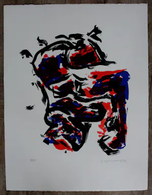 Theo Wolvecamp - Kleuren zeefdruk: Abstracte compositie - 1989 kopen? Bied vanaf 225!